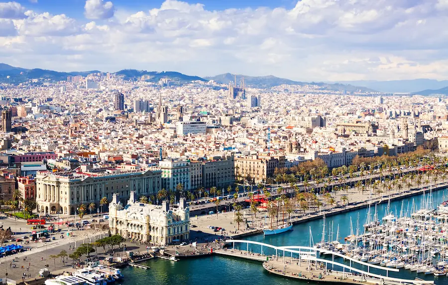 vista aérea de barcelona donde reparamos electrodomésticos